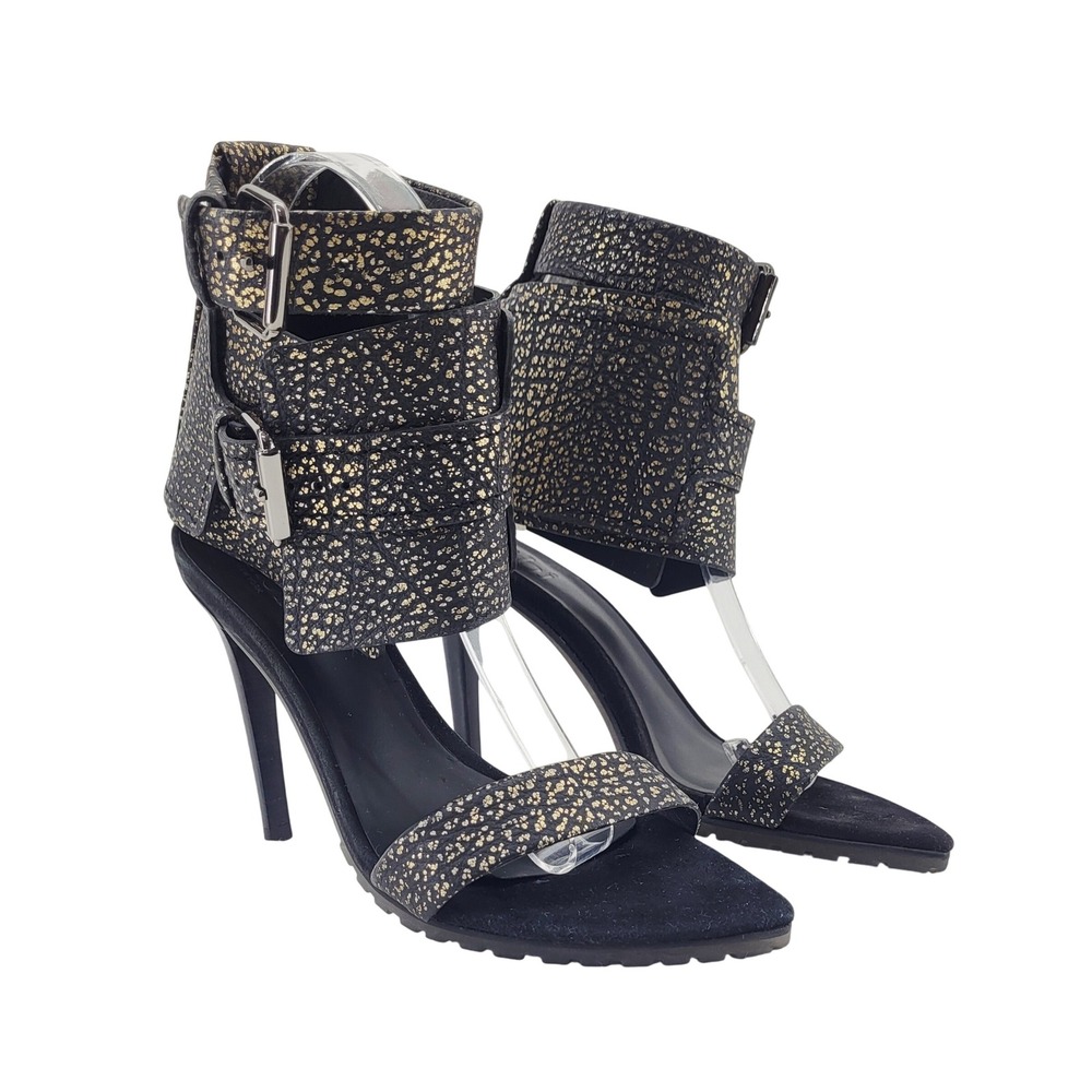 TIBI‎ Thick Ankle Strapped Black Heeled Sandals - Size 6.5